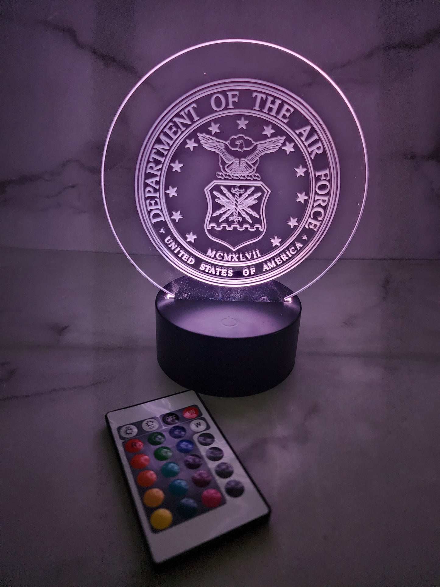 U.S. Airforce Seal engraved LED