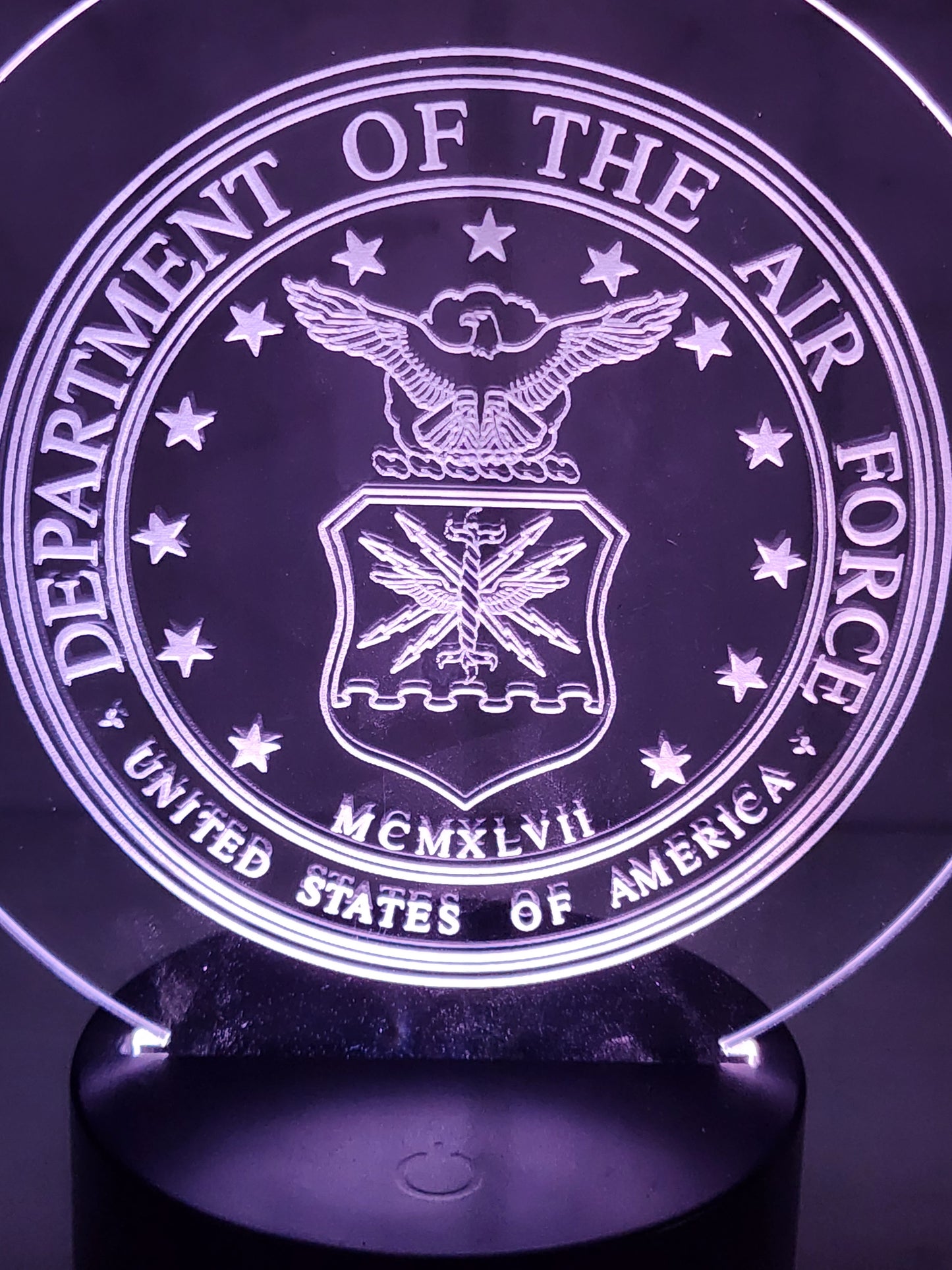 U.S. Airforce Seal engraved LED