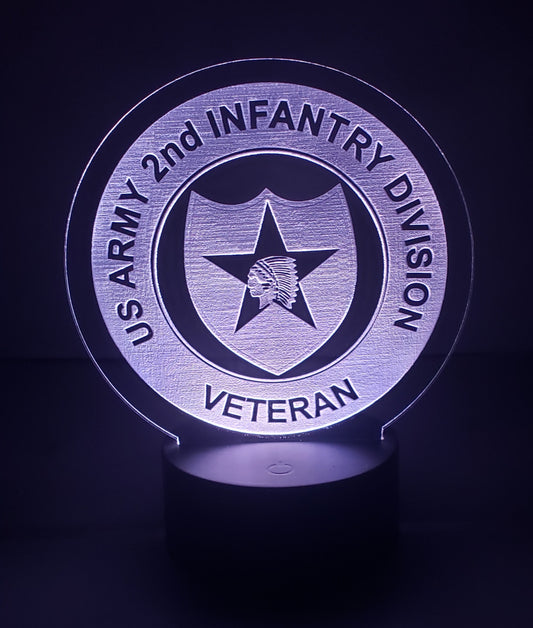2nd Infantry Division Veteran LED light