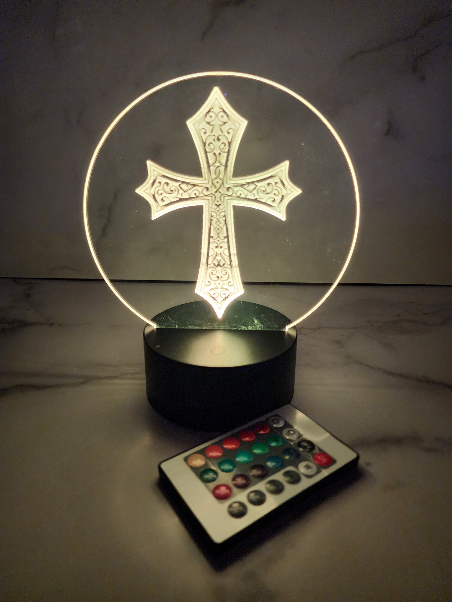 Gothic Cross 3D LED light